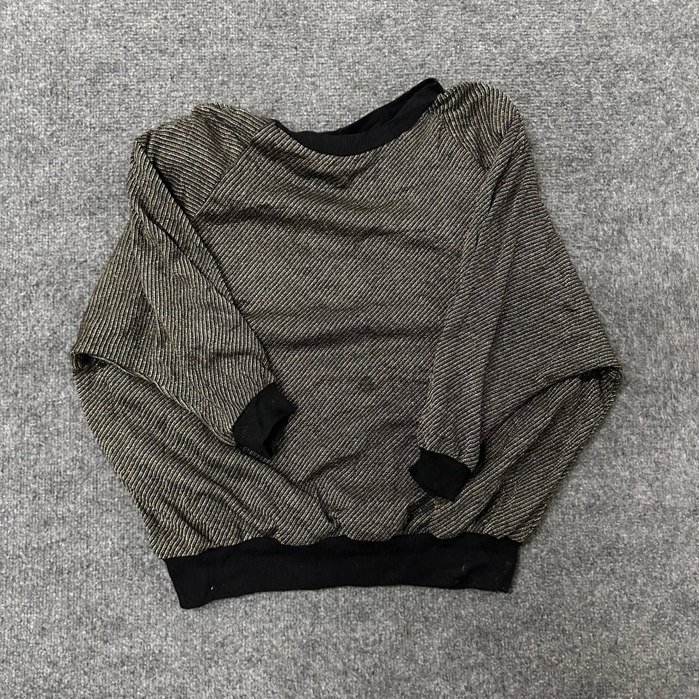 Sharon Top Womens Size 20W Gold Black Metallic Knit Dolman Sleeve USA Made